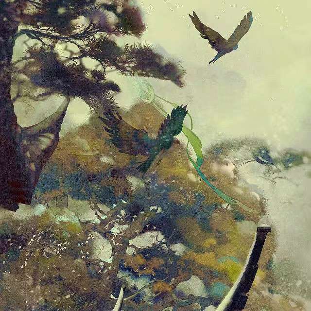 花落。