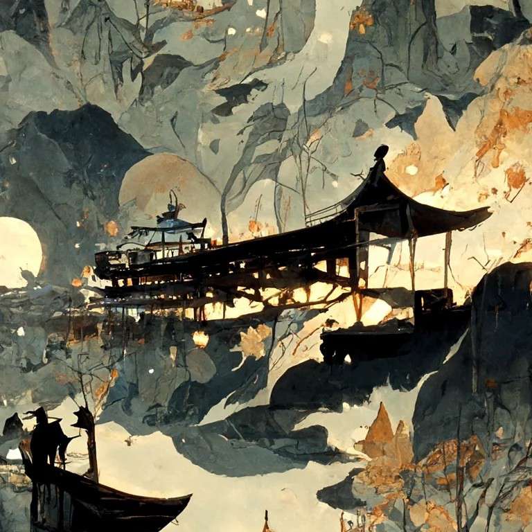 蓝色日落