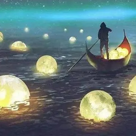 无人与我共望月___
